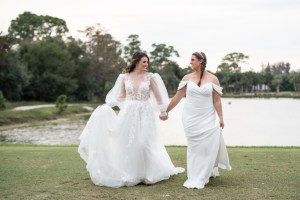 Elopement, couple, two brides, LGBTQ wedding, inclusive wedding, wedding venue, elope, Florida elopement venue, how to elope, when to elope, beach venue, country club venue, waterfront wedding venue, how to plan an elopement